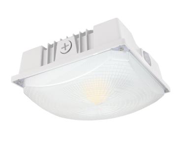 MaxLite CPV30UP-CSWPCTA Value Canopy, Pkg Lens, 30W, 120-277V, 3/4/5K, White, Photocell - TAA