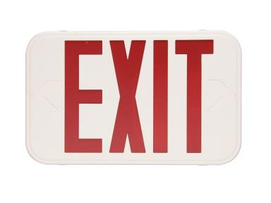 MaxLite EXT-RWAC Thin Exit, Thermoplastic, Red Letters, White, AC Only