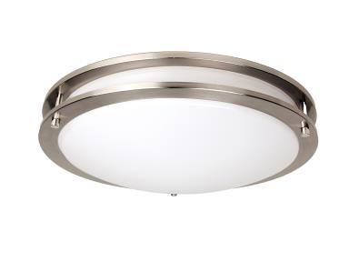 MaxLite FMA16T12WCSN Flush Mount Architectural, 16 Inch, 12/18/24W, 120V Only - Triac, 2700/3000/3500/4000/5000K Wattage CCT Selectable, Nickel