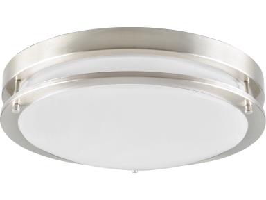 MaxLite FMA16V12WCSNEM Flush Mount Architectural, 16 Inch, 12/18/24W, 120-277V 0-10V, 2700/3000/3500/4000/5000K Wattage CCT Selectable, Nickel, Battery Back Up