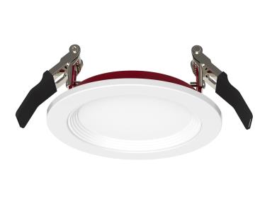 MaxLite FSDL4T11CSWTA Fire Rated Slim Downlight Baffle Trim Round, 4 Inch, 120V Only Triac Dimming, 11W, 2700/3000/3500/4000/5000K CCT Selectable, White - TAA