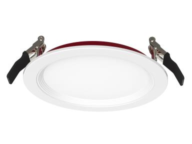 MaxLite FSDL6V15CSW Fire Rated Slim Downlight Baffle Trim Round, 6 Inch, 120-277V 0-10V Dimming, 15W, 2700/3000/3500/4000/5000K CCT Selectable, White