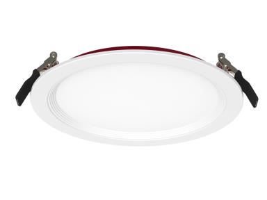 MaxLite FSDL8T19CSWTA Fire Rated Slim Downlight Baffle Trim Round, 8 Inch, 120V Only Triac Dimming, 19W, 2700/3000/3500/4000/5000K CCT Selectable, White - TAA