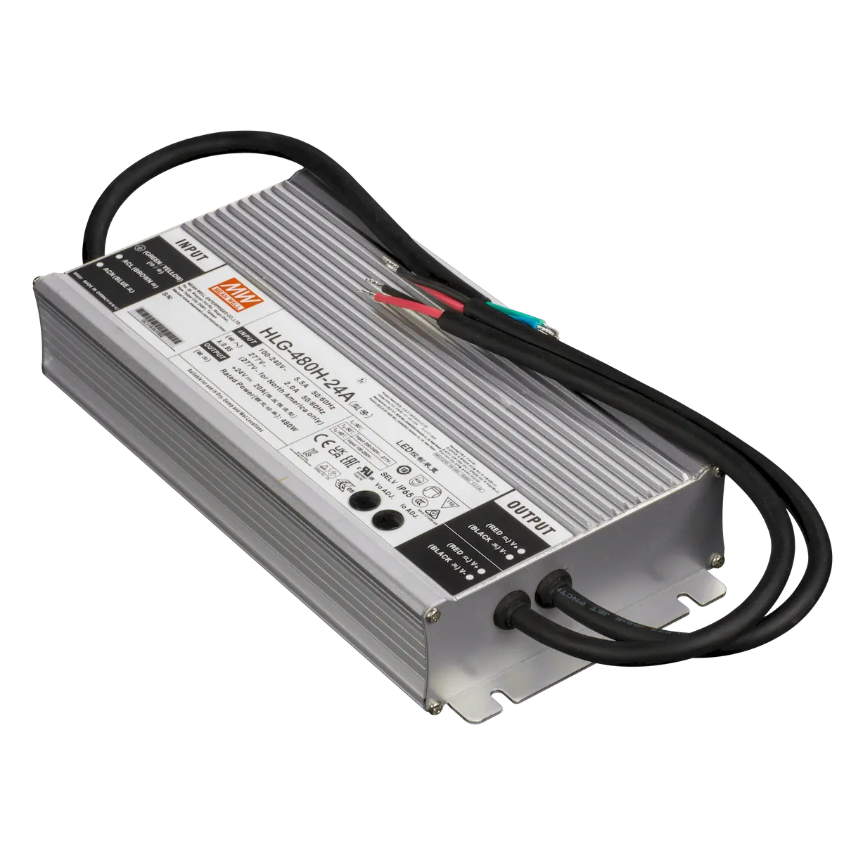 American Lighting LED-DR480-24 LED-DR Series Non-Dimming Driver 480 Watts 24V DC