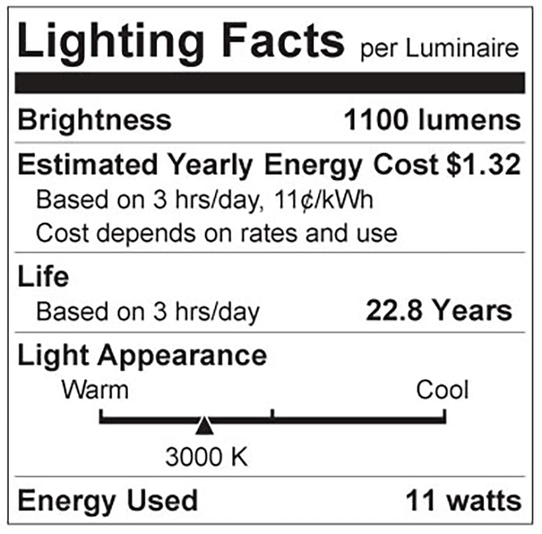 Luxrite LR21431 A19 11W 3000K LED Light Bulb