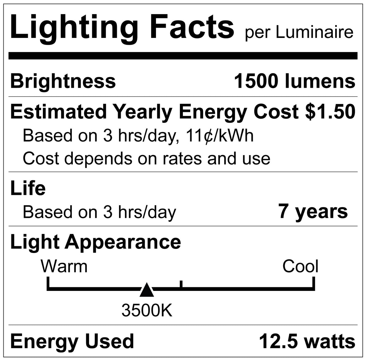 Luxrite LR21542 A19 12.5W 3500K - 8 Pack LED Light Bulb