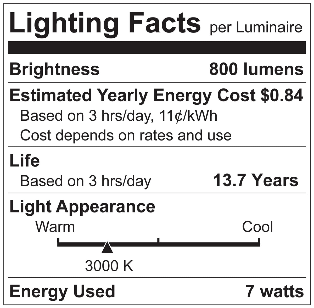 Luxrite LR21666 T9 Long 7W E26 3000K LED Light Bulb
