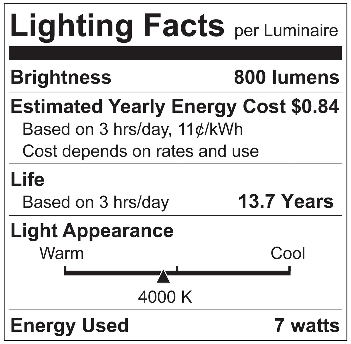 Luxrite LR21668 T9 Long 7W E26 4000K LED Light Bulb