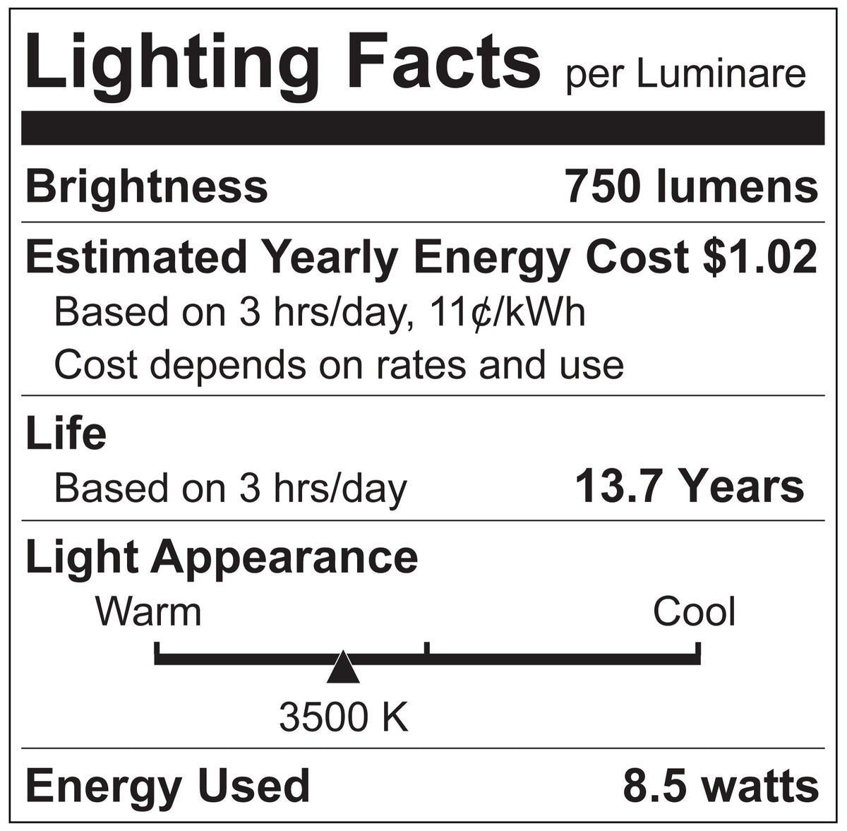 Luxrite LR21692 A15 8.5W E26 3500K Filament LED Light Bulb
