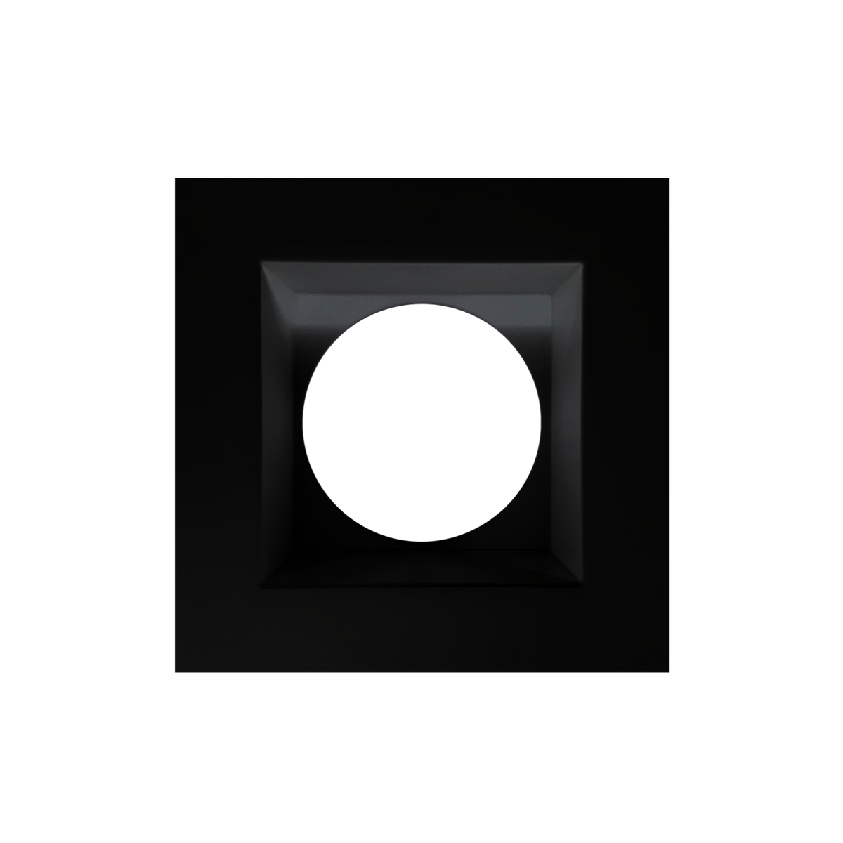 Luxrite LR25101 3" Regressed Interchangeable Trim - Square Black Finish