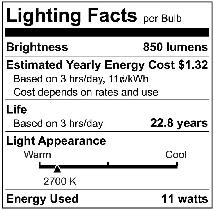 Luxrite LR31605 PAR30 11W 2700K LED Light Bulb