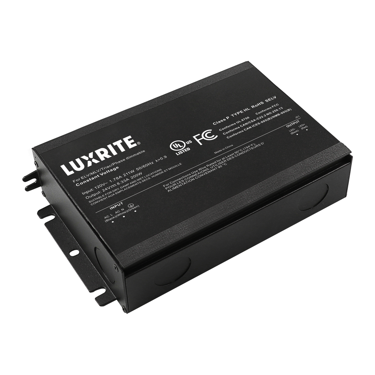 Luxrite LR36133 200W Electronic Constant Voltage Driver