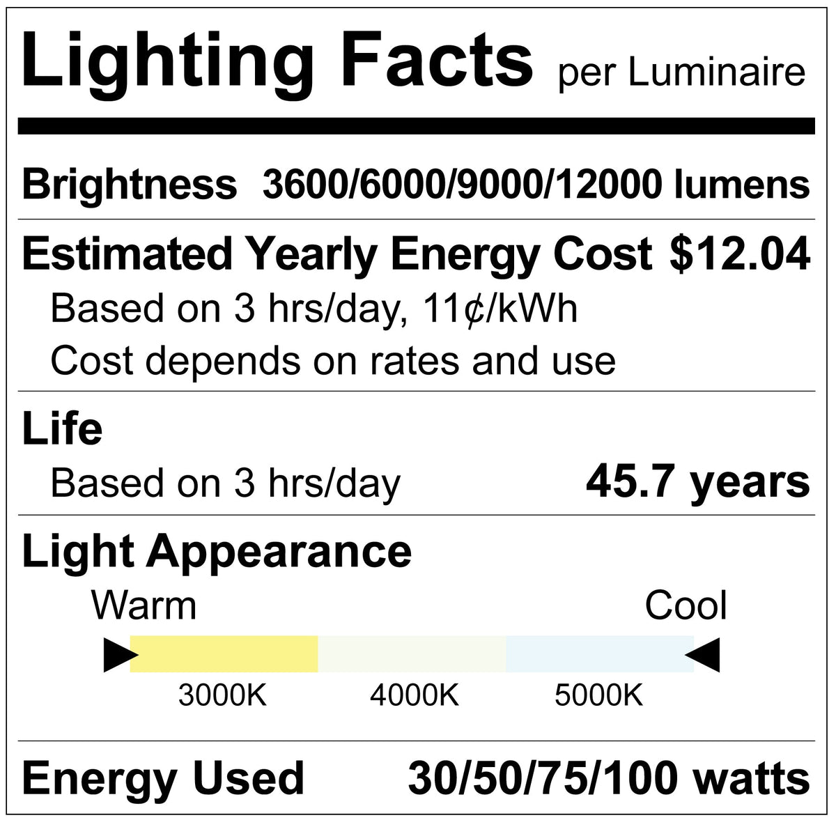 Luxrite LR40720 100W Round Garage Canopy - 3CCT & 4 Wattage Selectable - Optional Upward Light