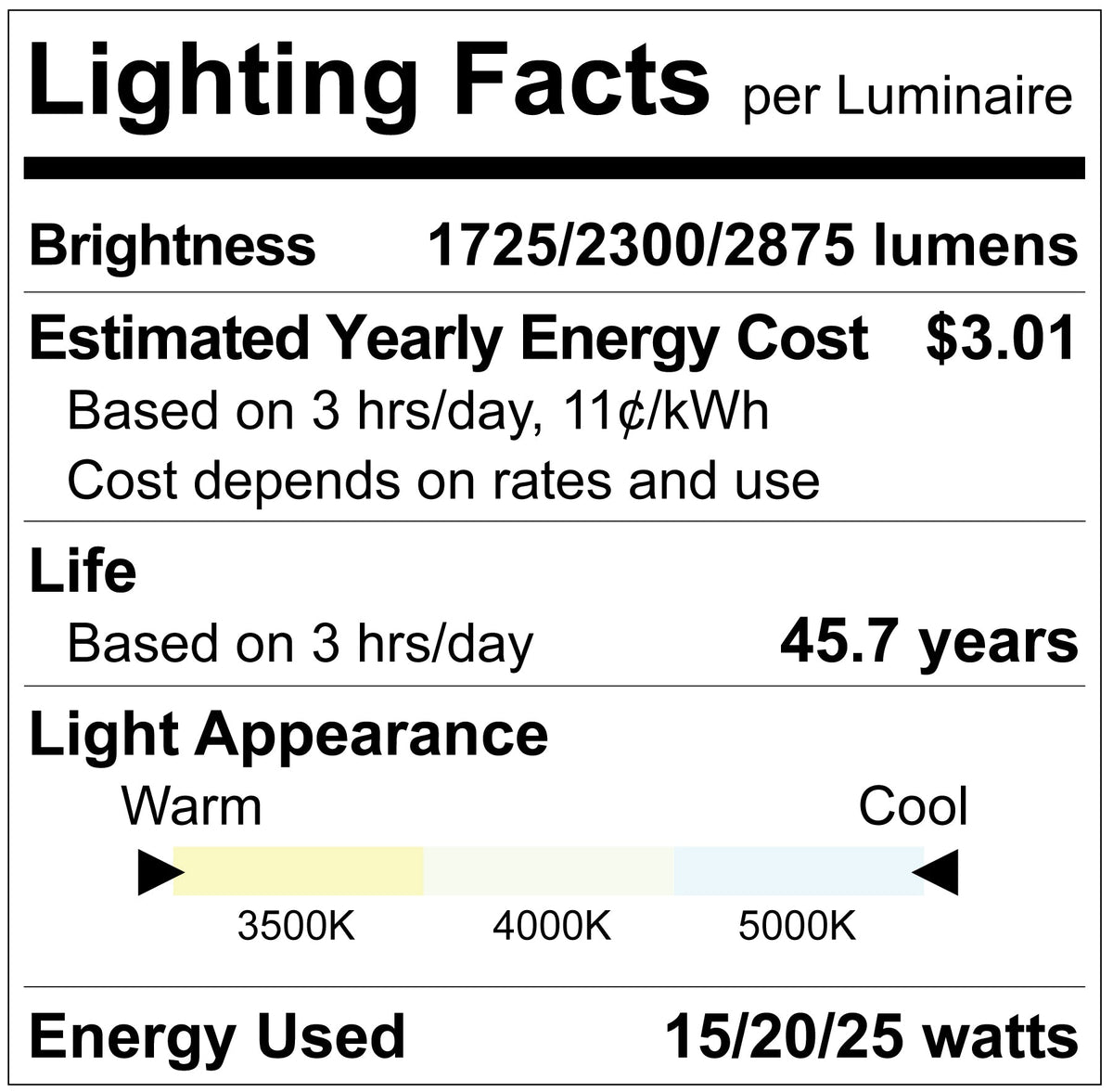 Luxrite LR42606 2' Architectural Linkable Linear 3 CCT/3 Wattage/up-down Selectable - Black