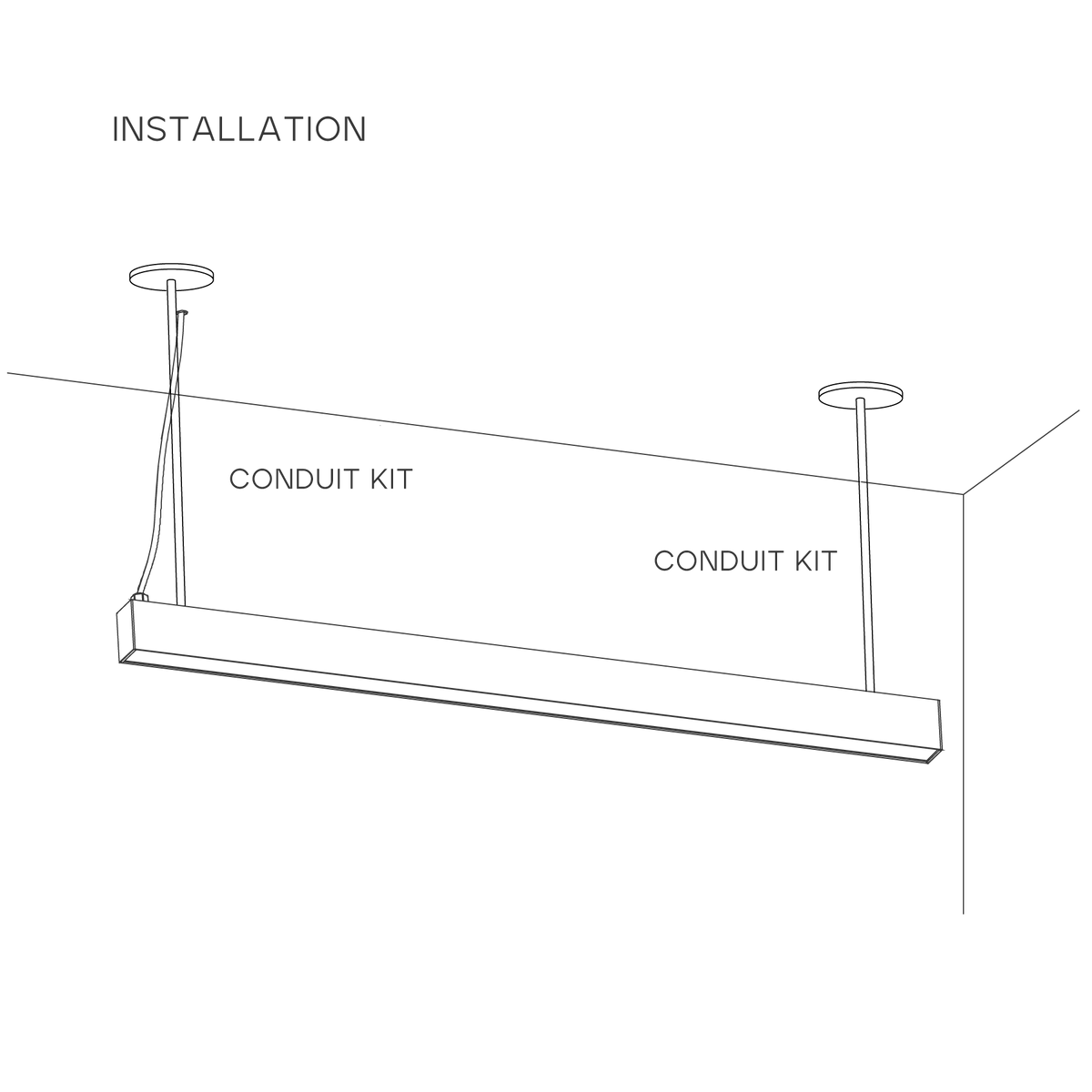 Luxrite LR42638 Architectural Linkable Linear - Conduit Kit