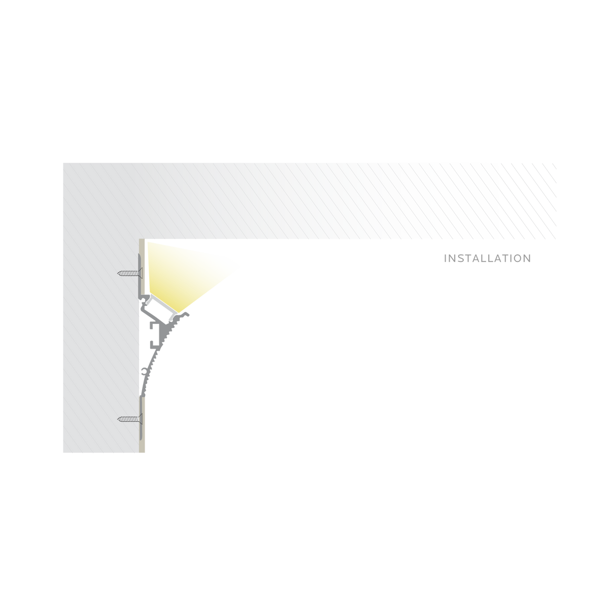 Luxrite LR43070 96" Trimless Mount 0.49" Channel Kit