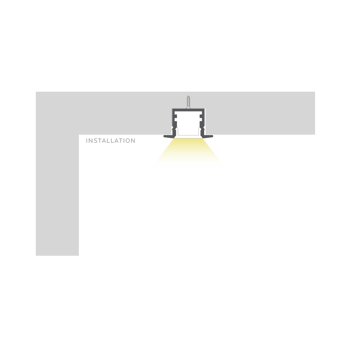 Luxrite LR43150 96" Recessed 0.48" Channel