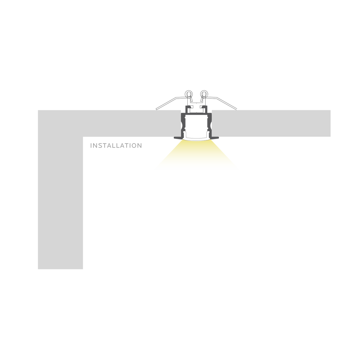 Luxrite LR43160 96" Recessed 0.48" Channel