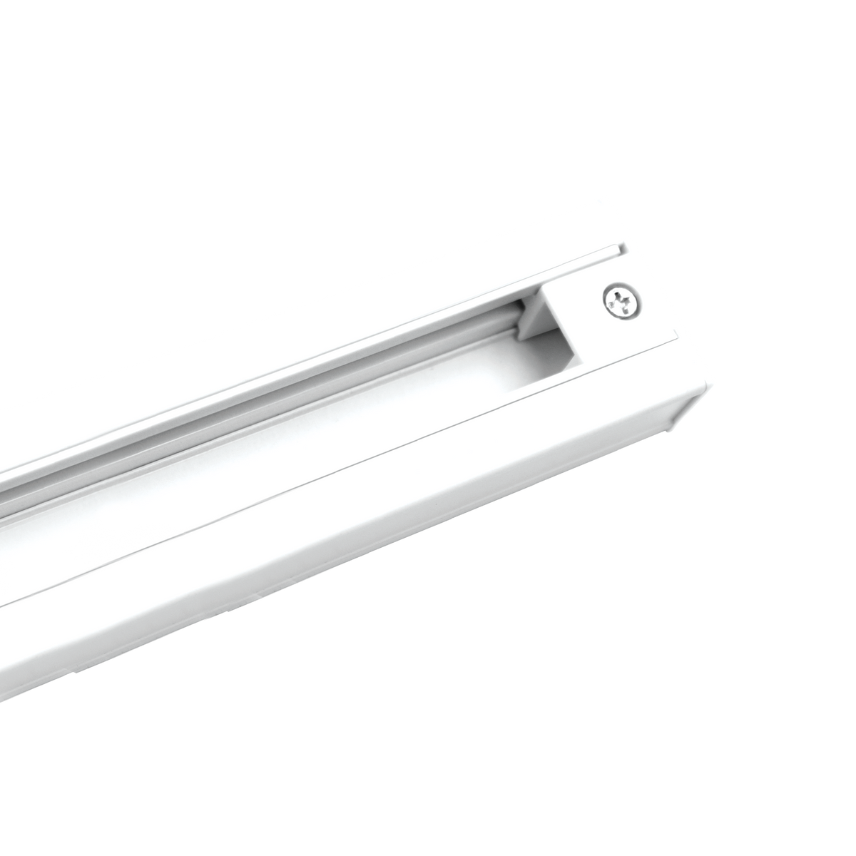 Luxrite LR43807 6' Surface Mount H-type Single Circuit 3-WIRE Track - White Finish