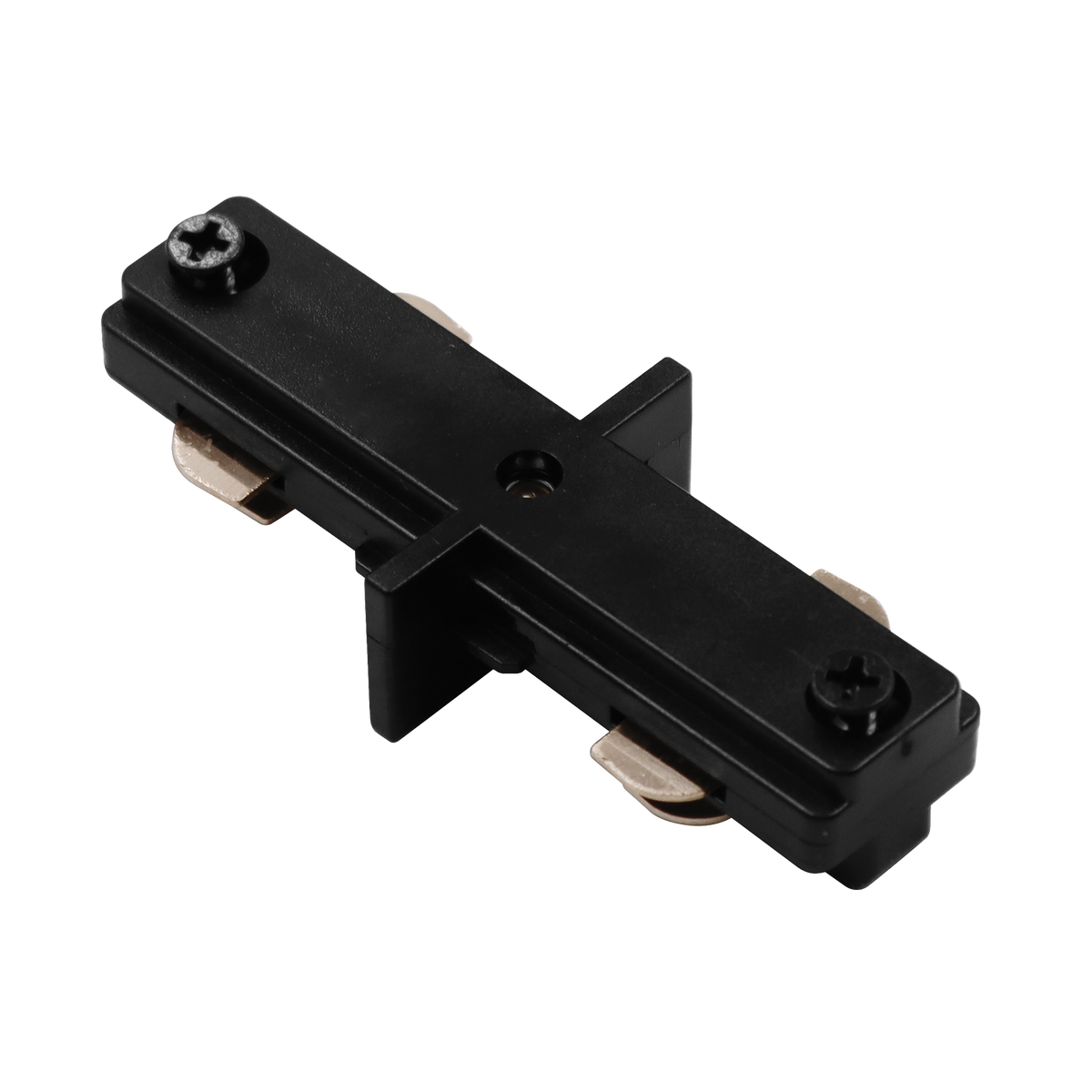 Luxrite LR43830 H-track Mini Straight Connector - Black Finish