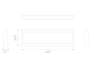 MaxLite ML14G4SMK-SP Gen 4 1X4 Flat Panel Surface Mount Kit - Special (48.07IN X 14.75IN X 3.7IN)