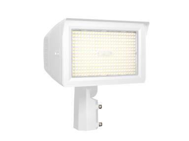 MaxLite MSF150UA-WCSWKPC Adjustable Beam Flood, 100/130/150W 120-277V, 0-10V Dimming, Adjustable Beam, WATTAGE/CCT Selectable, White, Knuckle Slipfitter, Photocell