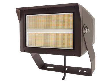 MaxLite MSF300EHW-WCSBYCBPR7 Slim Flood, Low Epa, 300W/280W/260W 277-480V, 0-10V Dimming, Wide, WATTAGE/CCT Selectable, Bronze, Yoke, 7PIN Receptacle, Shorting Cap