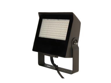MaxLite MSF60UA-WCSBKTYPCTA Slim Flood, 45/50/60W 120-277V, 0-10V Dimming, Adjustable Beam, WATT/CCT Selectable, Bronze, Knuckle 1/2" Threaded Nipple Yoke Mount, Photocell - TAA