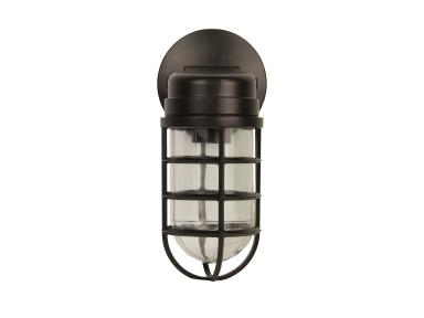 MaxLite OWL-DJJBK-E26 Outdoor Wall Light, Decorative Jelly Jar Style, Black Finish, E26 Base Socket