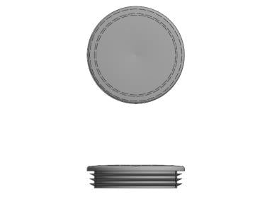 MaxLite PL-RS3TC Top Cover, Pole Cap, 3'' Round , Black