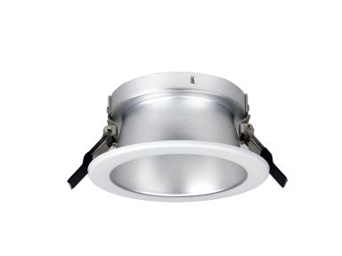 MaxLite RADR-4MW Recessed Architectural Downlight Reflector, 4" Round, Matte Silver Reflector, White Trim