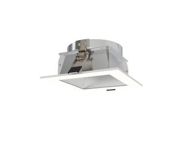 MaxLite RADRS-4MW Recessed Architectural Downlight Reflector, 4 Inch Square, Matte Silver Reflector, White Trim