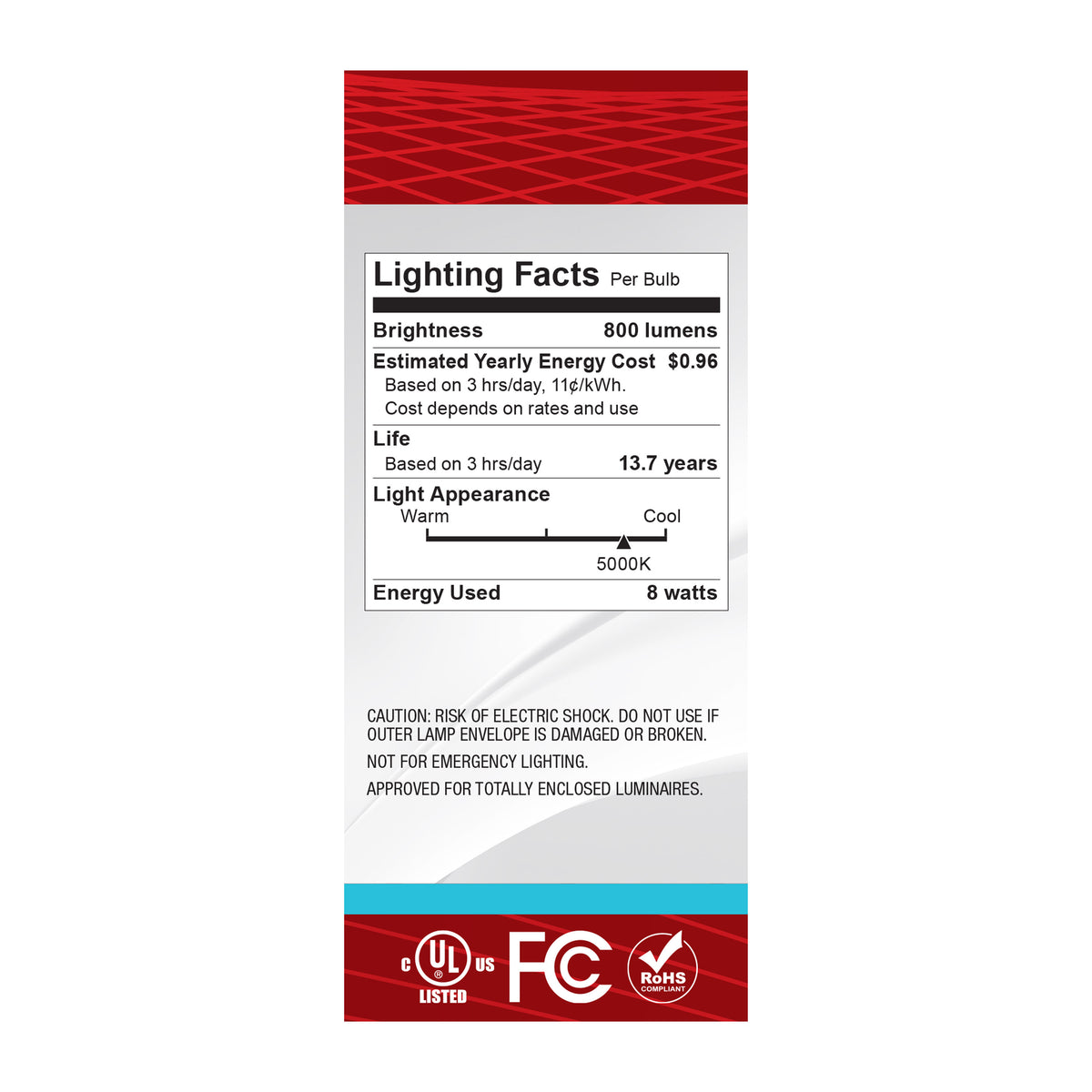 Satco S12536 8W ST19 Natural Light LED Light Bulb Medium Base