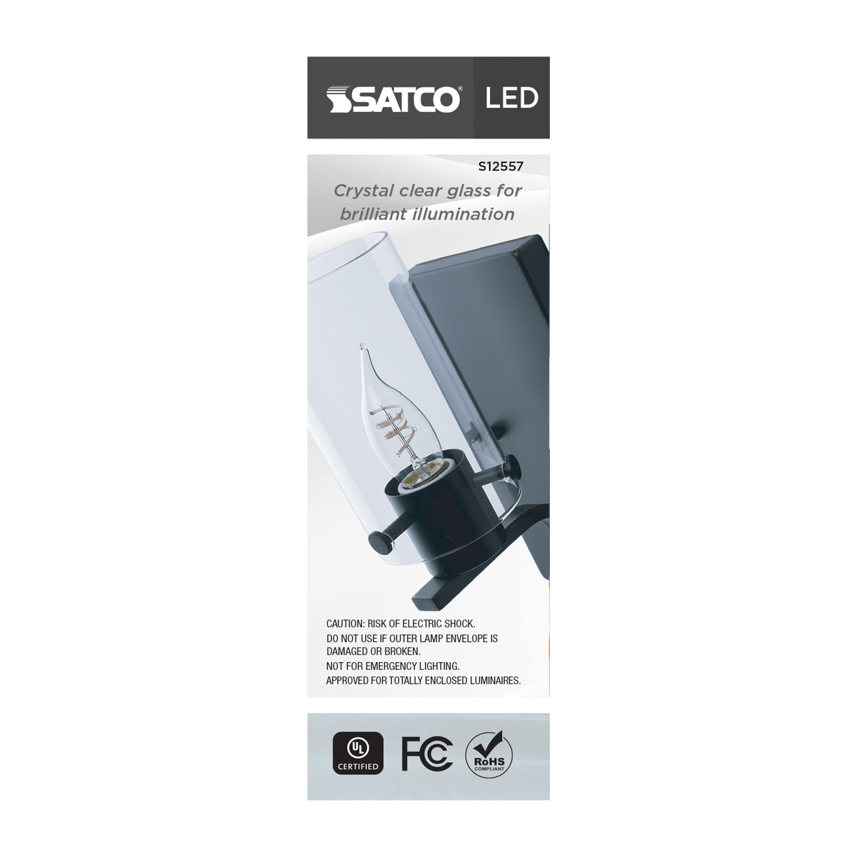 Satco S12557 4W CA11 Soft White LED Light Bulb Medium Base