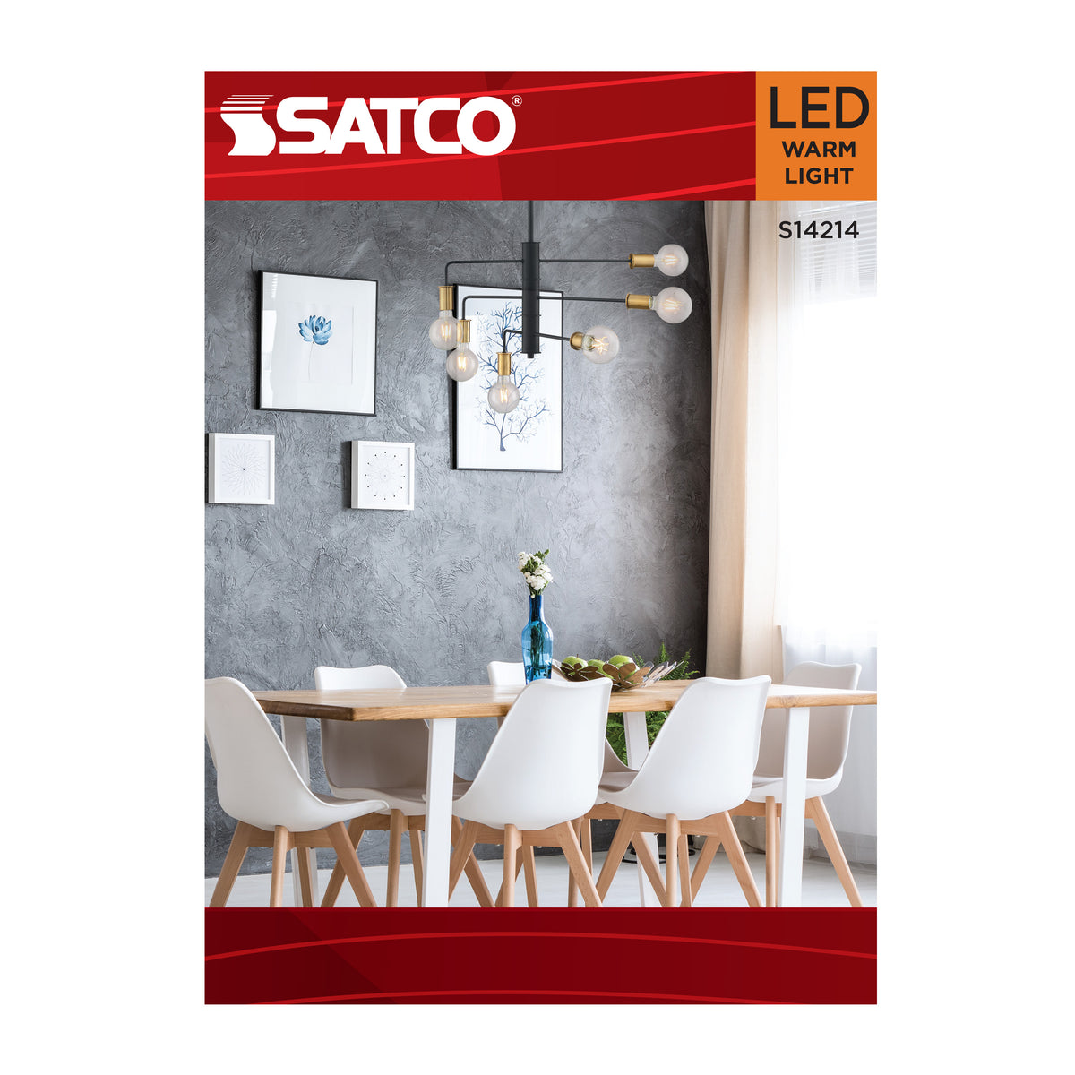 Satco S14214 3.5W G40 Warm White LED Light Bulb Medium Base