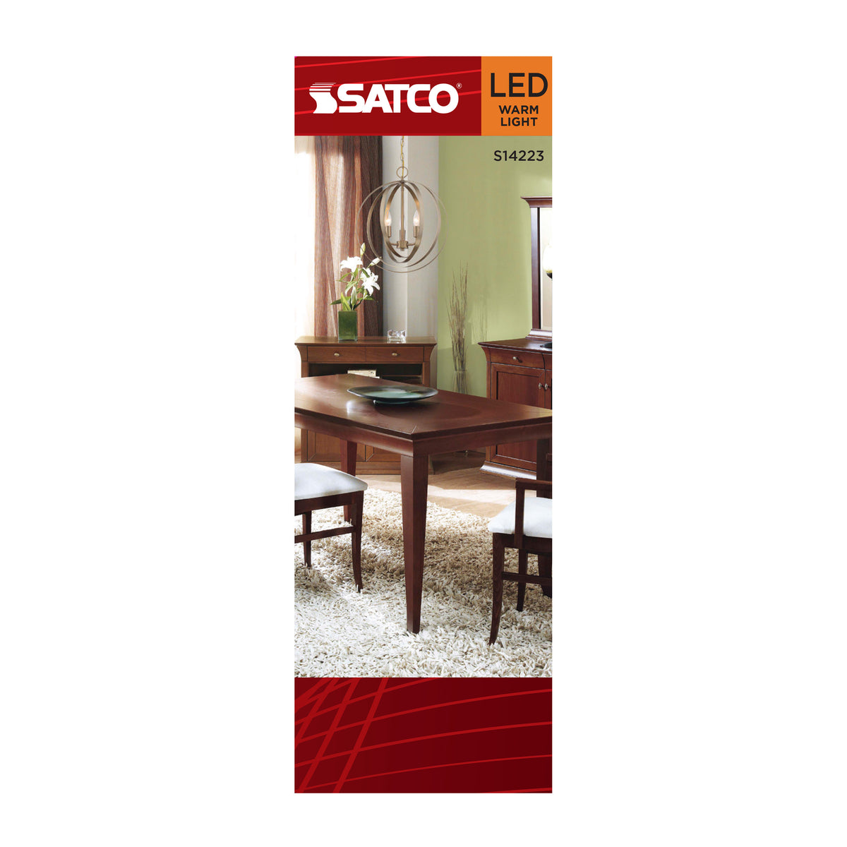 Satco S14223 5.5W C11 Warm White LED Light Bulb Medium Base