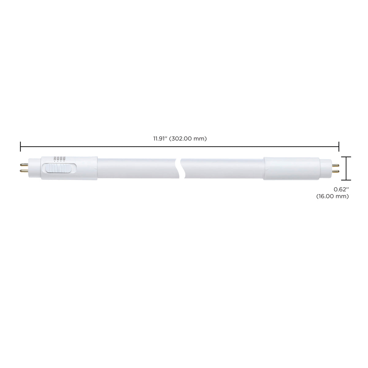 Satco S16513 6W T5 CCT Selectable LED Light Bulb Miniature Bi Pin Base