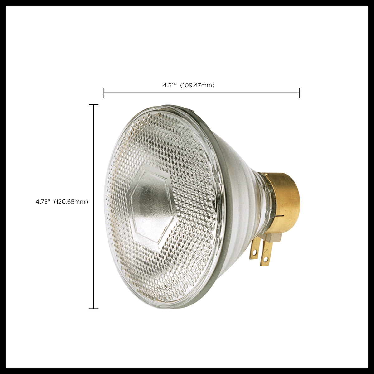 Satco S4800 65W PAR38 Warm White Incandescent Light Bulb Medium Side Prong Base