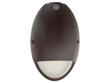 MaxLite SECR15U-CSBPC GUARDMAX Oval Security Wall Pack - 15W, 120-277V, CCT Selectable 3500K/4000K/5000K, Bronze, Photocontrol