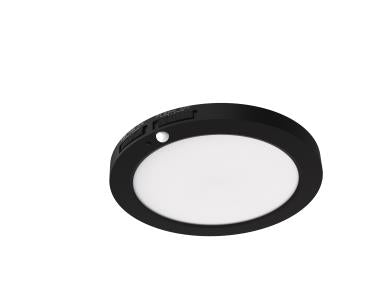 MaxLite SFM7LA149BKCSMS Slim Flush Mount, 7 Inch, 14W, 120V, 90 CRI, Black Finish, CCT Selectable 2700/3000/3500/4000/5000K, Bi-level Motion Sensor