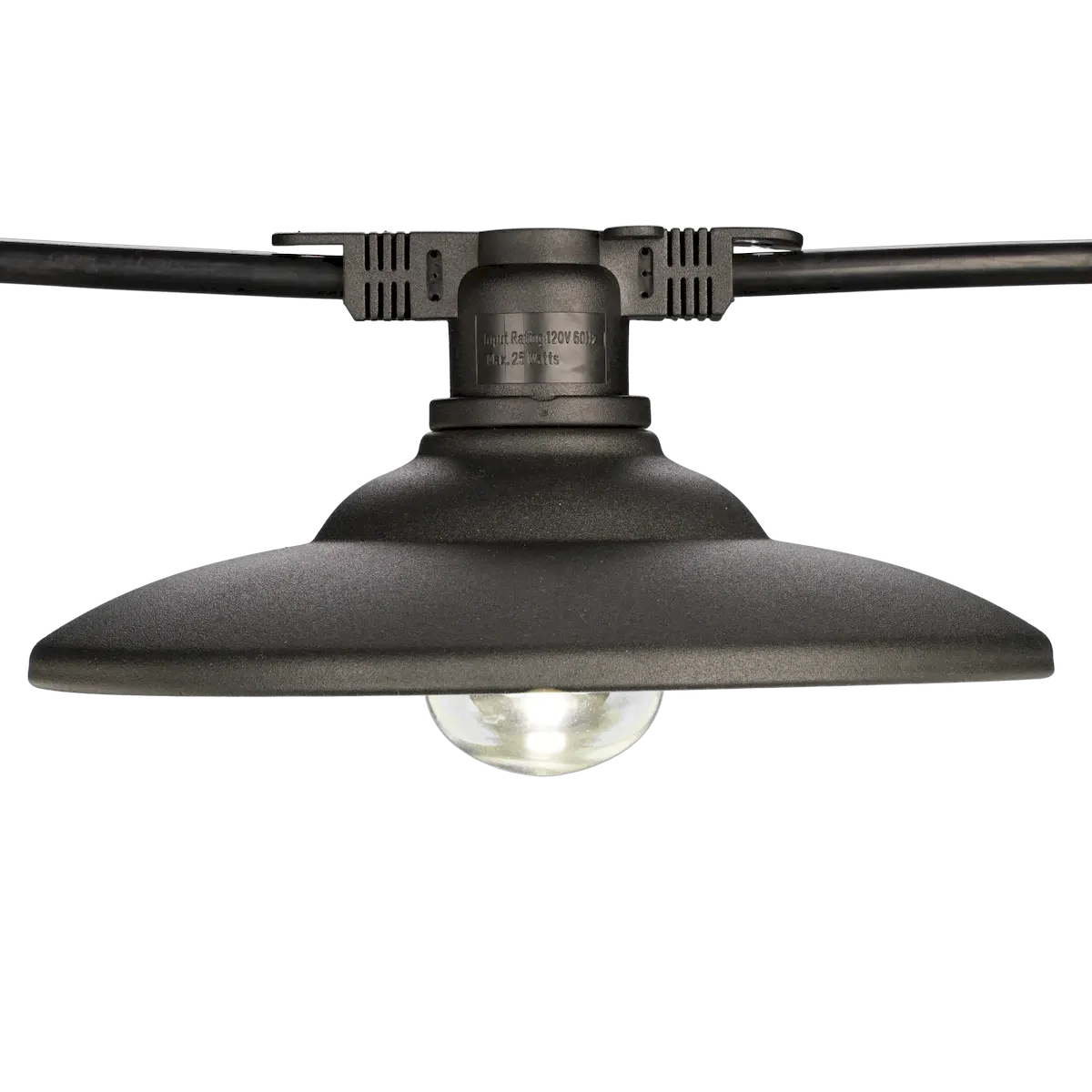 American Lighting CGLS-MNS-24-100-BK Commercial Grade Light String E26 Non-Suspended Series 100 Foot