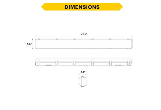 Halco 28111 40W/50W/60W LED Vapor Tight Dimmable Fixture Controls