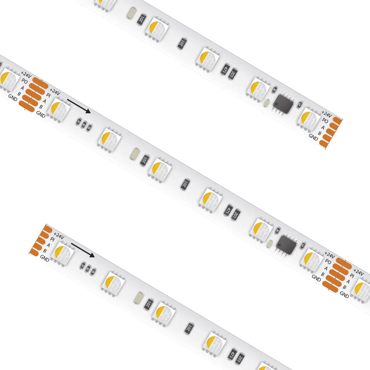 American Lighting HTL20-PXL-RGBW6-24VDC-16 RGBW Dynamic Tape Light DMX Controlled 16.4Ft