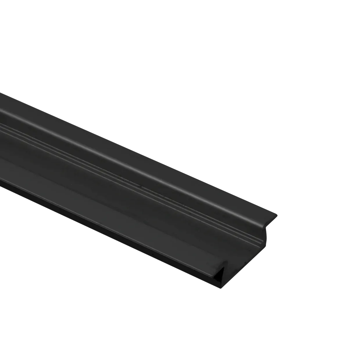 American Lighting PE-AA1DF-1M-BK Premium Extrusion Mini Double Flange Recessed Mount 1M Black Finish