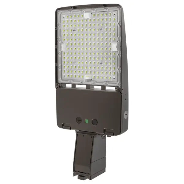 Commercial LED CLF14-150S-UNV-8SC1-T3-QD-BZ-BPC Flood Fixture 150W Selectable Wattage & CCT Straight Arm