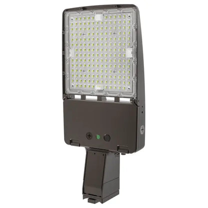 Commercial LED CLF14-150S-UNV-8SC1-T3-QD-BZ-BPC Flood Fixture 150W Selectable Wattage & CCT Straight Arm
