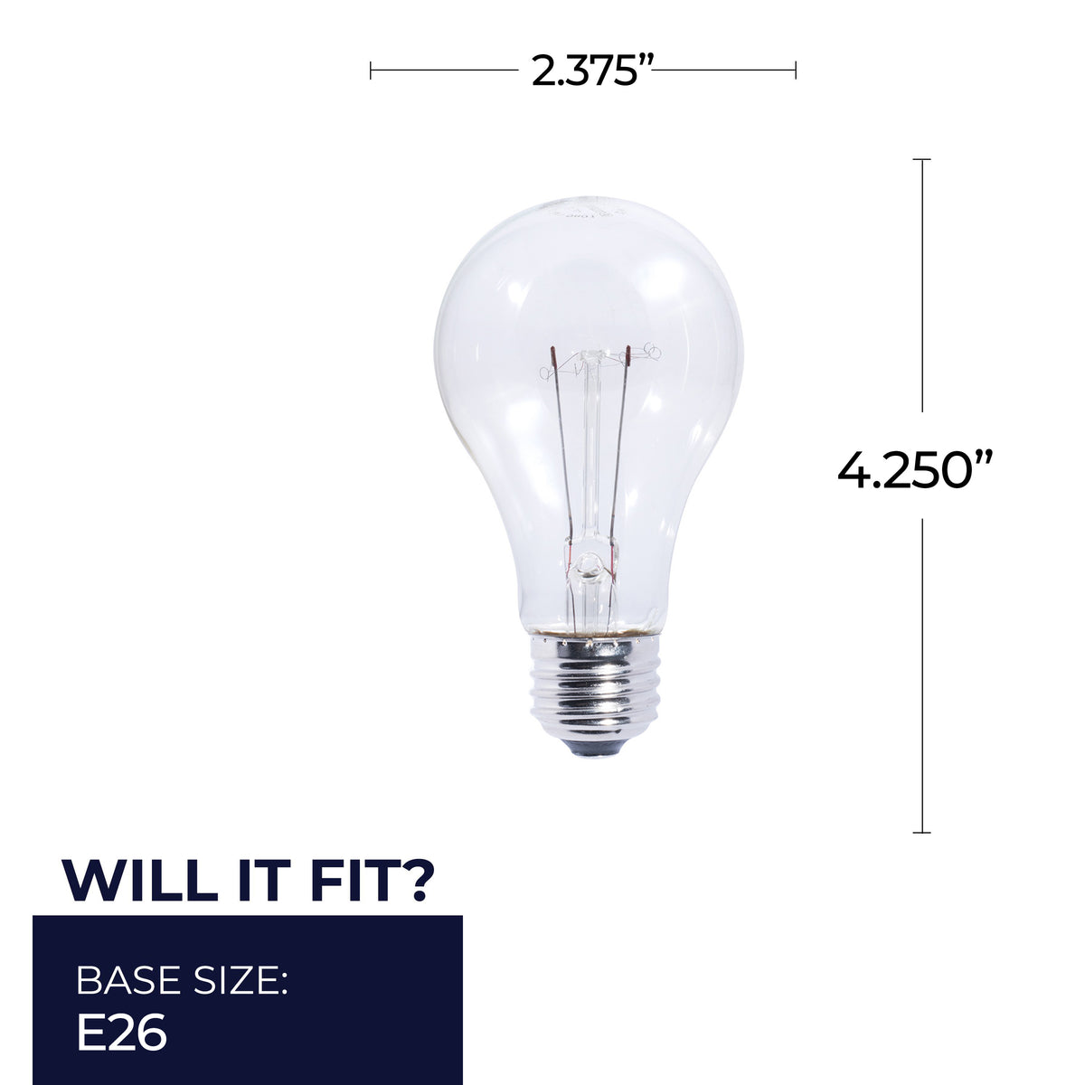 Bulbrite 101025 25W A19 Warm White Incandescent Light Bulb
