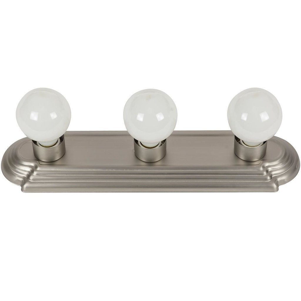 12 pack - Sunlite 45000-SU Bath Fixture 3 Lamp Vanity Globe Style