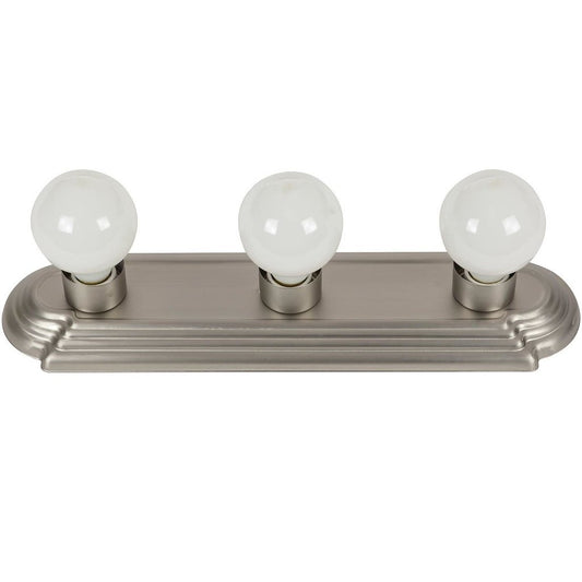 12 pack - Sunlite 45000-SU Bath Fixture 3 Lamp Vanity Globe Style