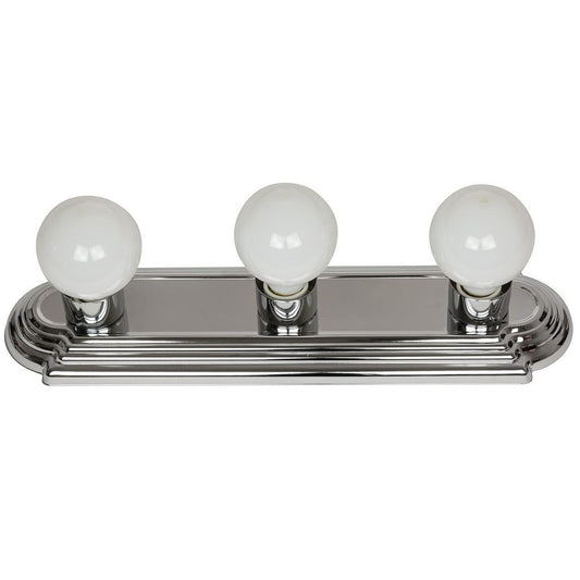 12 pack - Sunlite 45025-SU Bath Fixture 3 Lamp Vanity Globe Style
